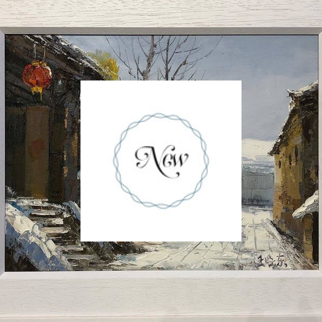 Canvas oil wang xiaodong lantern nookdeco Red Lantern by Wang Xiaodong - Original Oil on Canvas - NookDeco