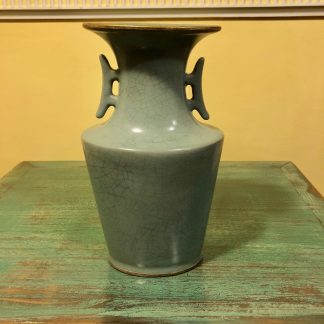Celadon Grey Glaze Vase with Halberd Ears
