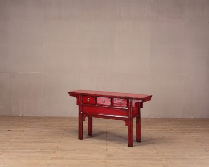 Red High Lacquer desk