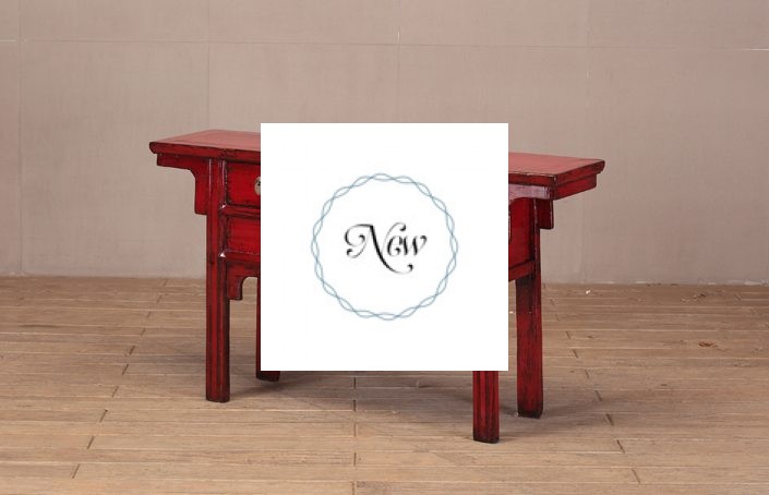 Long Red High Lacquer 3 Drawers Console Table Nookdeco