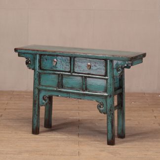 Teal Blue 2 Drawer console Table