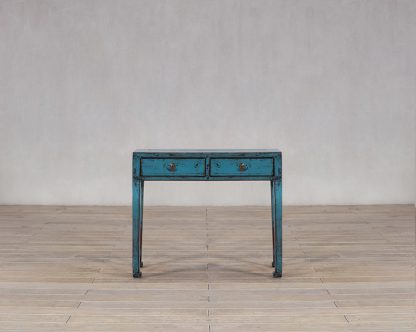 Teal Blue 2 Drawer Console Table - Image 3