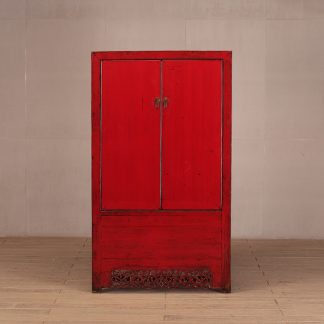 2 door red wedding cabinet