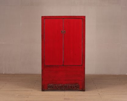 2 door red wedding cabinet