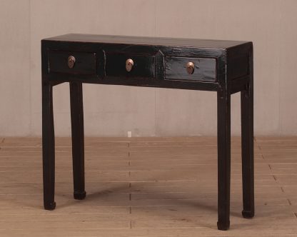 dark blue 3 drawer console table
