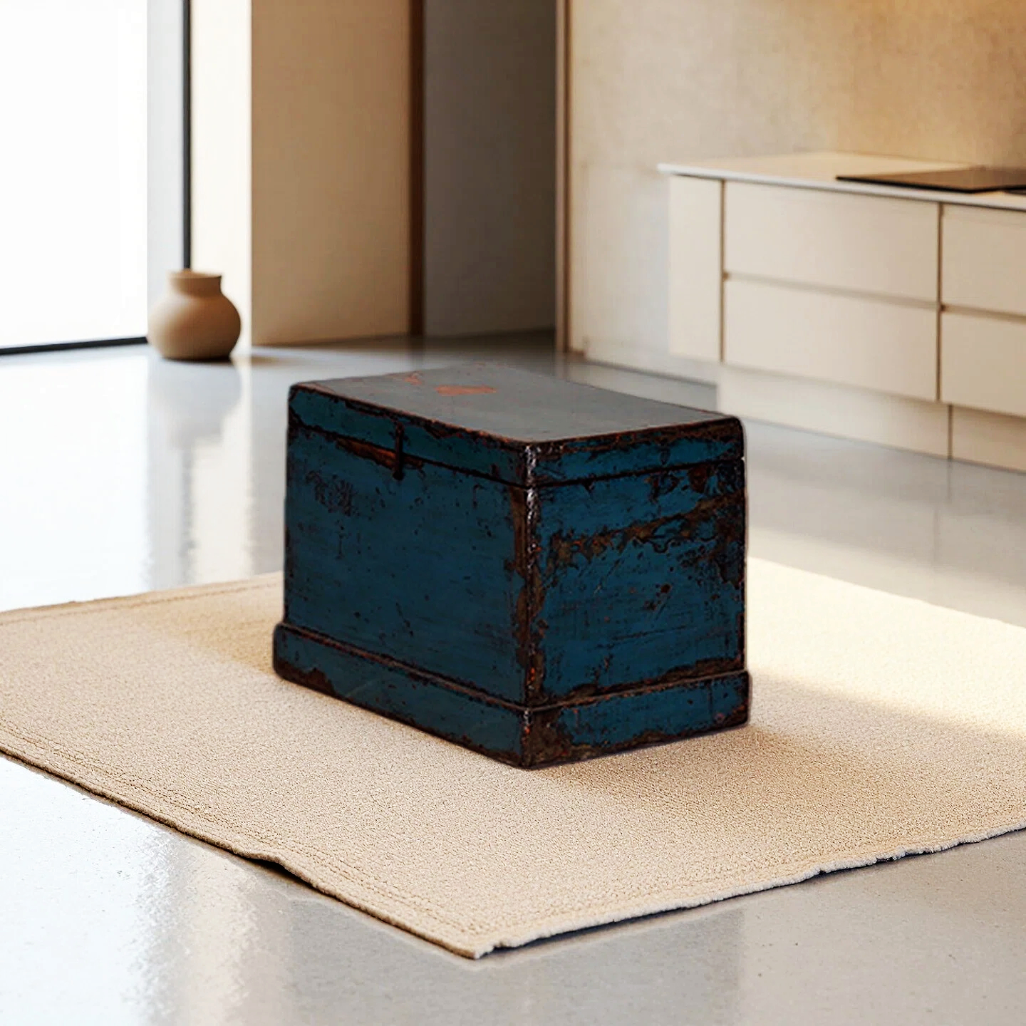 Blue Antique Storage Trunk – NookDeco