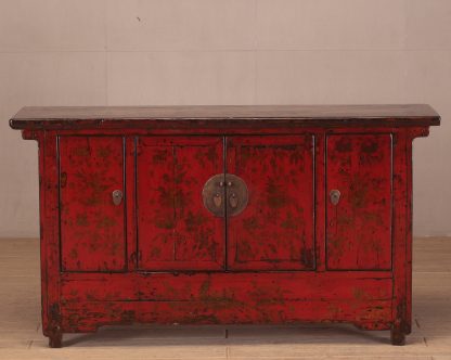 red sideboard