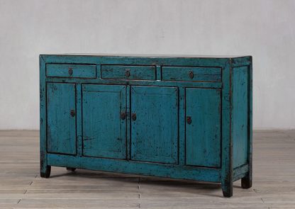 Teal 3 drawer 4 door Cabinet