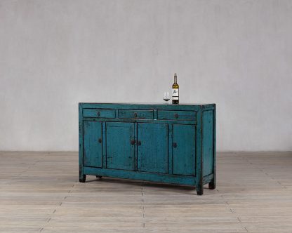 Teal 4 Door 3 Drawer Manchuria Sideboard - Image 3