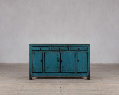 Teal 4 Door 3 Drawer Manchuria Sideboard - Image 2