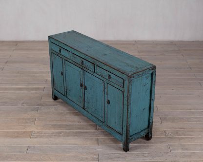 Teal 4 Door 3 Drawer Manchuria Sideboard - Image 6