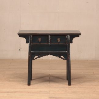 blue console table