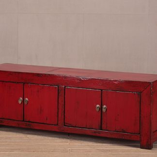 red 4 door Cabinet
