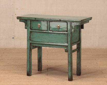 Teal 2 drawer console table