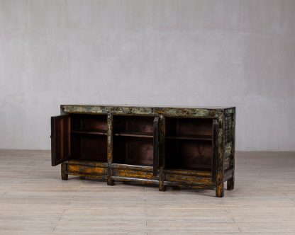 Crackle Lacquer 3 Door Sideboard - Image 3