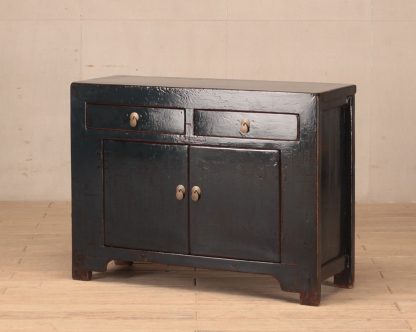2 drawer 2 door blue cabinet