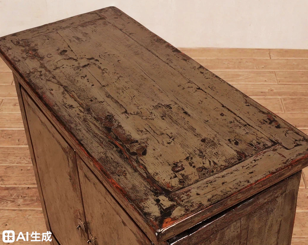 Dark Grey High Lacquer 2 Door Cabinet With Carved Bottom Panel - Image 4