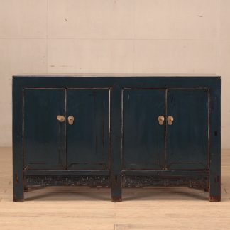 blue 4 door cabinet