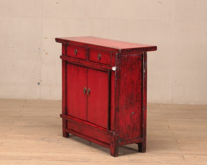 red 2 drawer cabinet