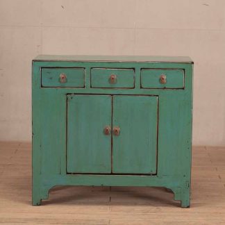 teal blue cabinet