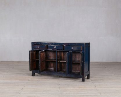 Blue 4 Door 3 Drawer Manchuria Sideboard - Image 6