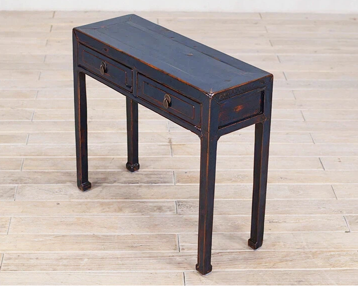 2 Row Blue Table Blue 2 Drawer Console Table – NookDeco