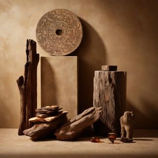 Handcrafted Stone I Qing Plate With Vary Patterns