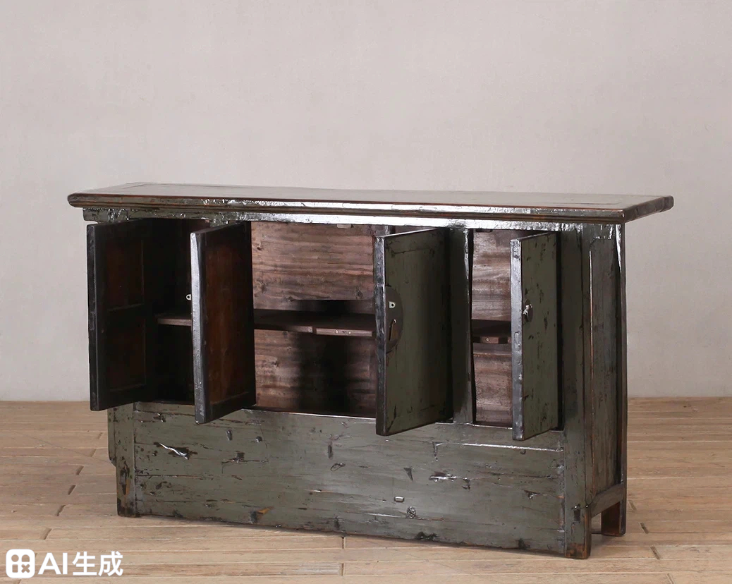 Grey 4 Door Sideboard With A Moon Lock - Image 3