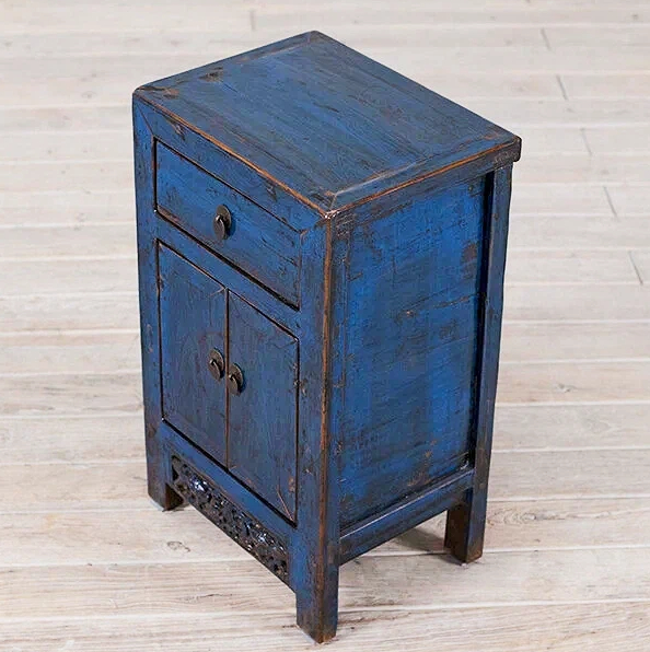Blue High Lacquer 1 Drawer & 2 Door Cabinet - Image 4